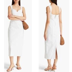 Mara Hoffman Indya Denim White Midi Dress Size 00